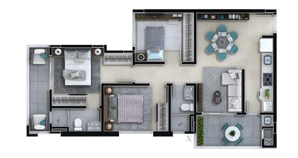 Apartamento 3 quartos para venda no bairro Centro em Balneário Camboriú