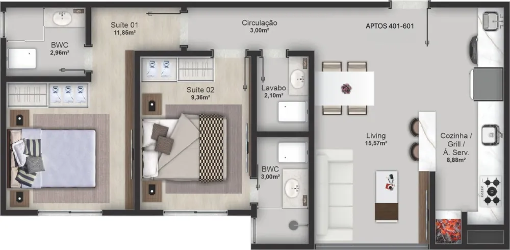 Apartamento para venda no bairro Centro em Balneário Camboriú