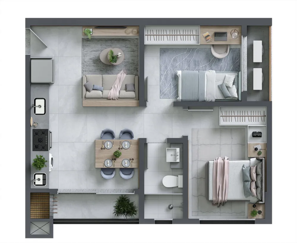 Apartamento 2 quartos para venda no bairro Dom Bosco em Itajaí