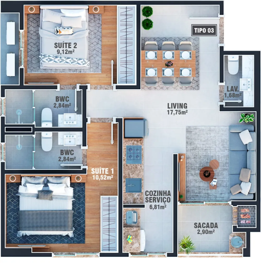 Apartamento para venda no bairro Morretes em Itapema