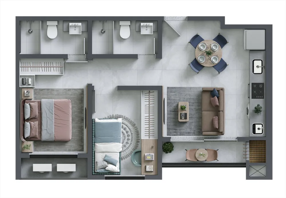 Apartamento 2 quartos para venda no bairro Dom Bosco em Itajaí