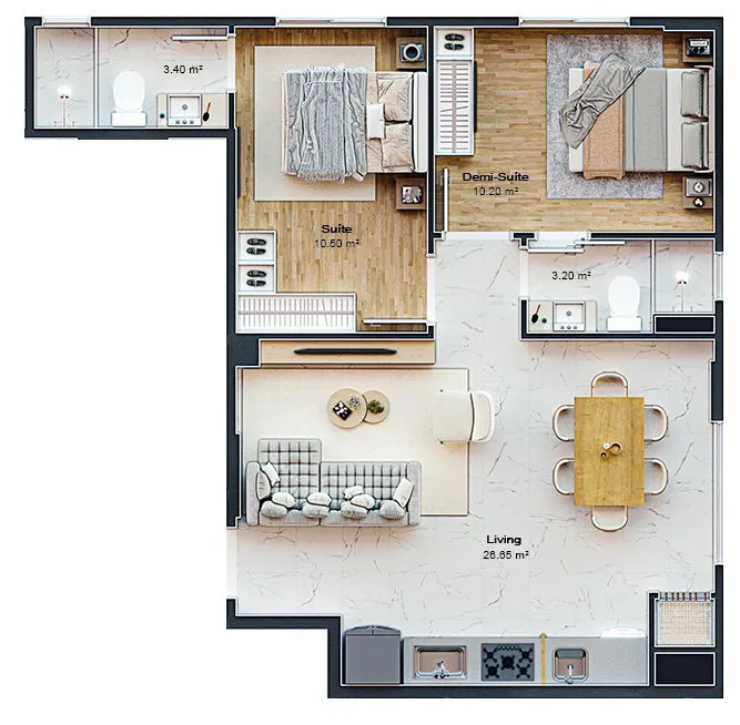 Apartamento 2 quartos para venda no bairro Centro em Balneário Camboriú