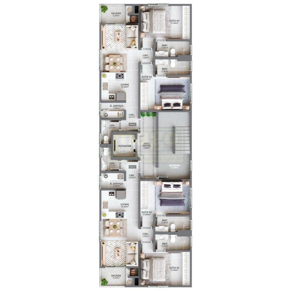 Apartamento 2 suítes para Venda no bairro Casa Branca em Itapema
